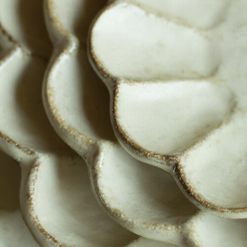 【Rokuro】 Mino Ware Round Plate (Off White)