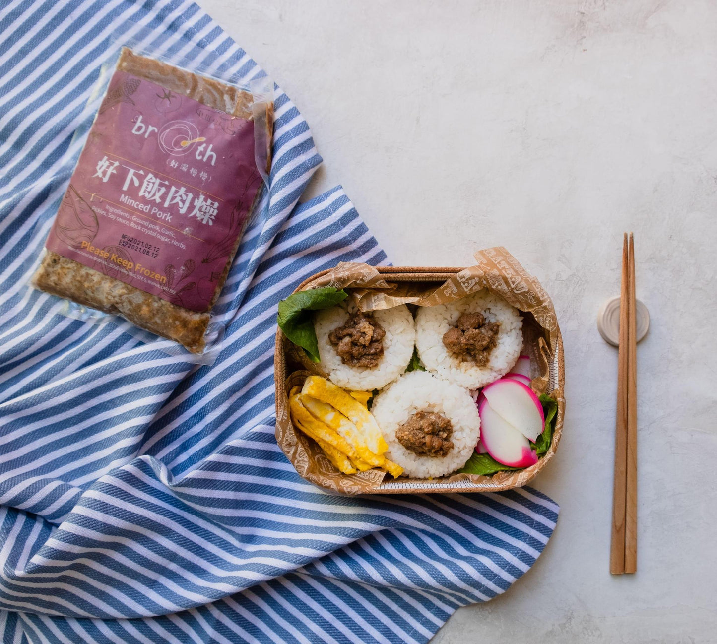 Braised Minced meat bento box