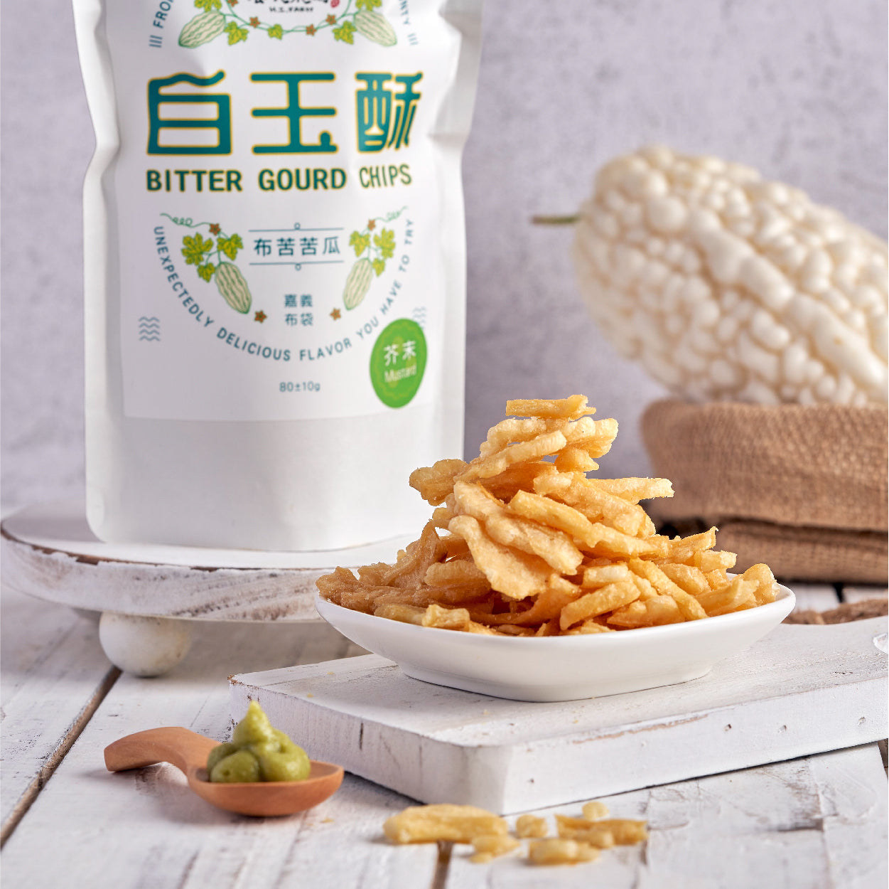
                  
                    【H.Z Farm】White Jade Bitter Melon Chips (Mustard/Wasabi)
                  
                