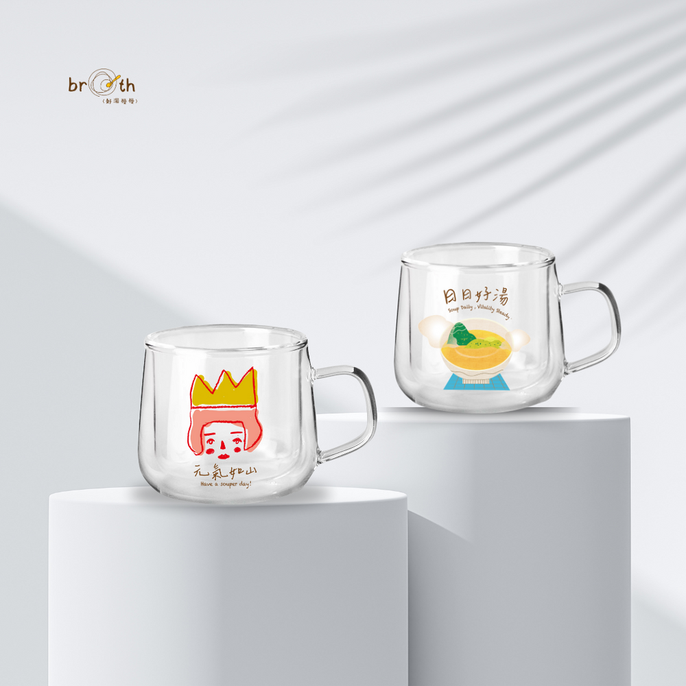 【Merch】Double Wall Glass Mug - two different styles