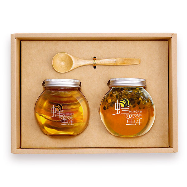 【Mr Honey】Honey gift box(Passion Fruit Honey *1; Honey with Lemon *1)