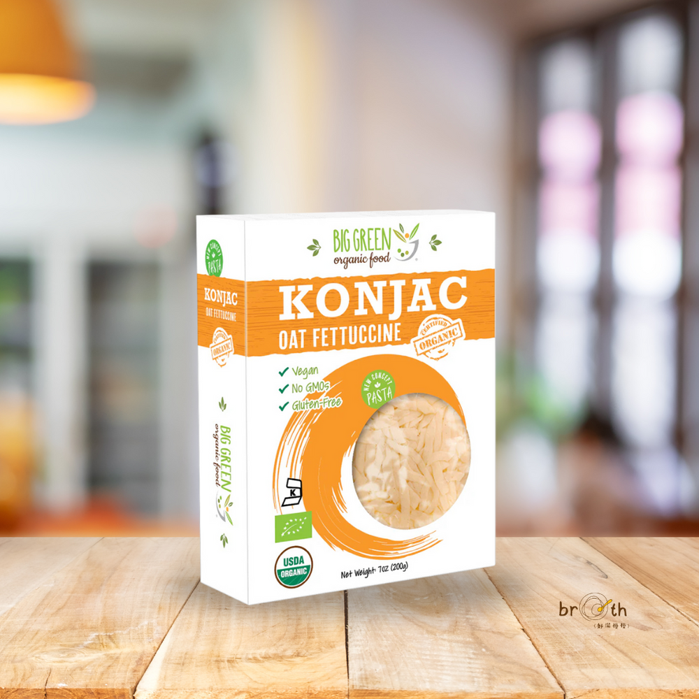 【Bgreen Food】Konjac Oat Fettuccine - Organic Certified, Non-GMO, Vegan, No Food Coloring, Gluten-Free