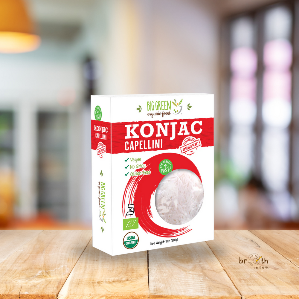 【Bgreen Food】Konjac Capellini-Organic Certified, Non-GMO,  Vegan, No Food Coloring, Gluten-Free