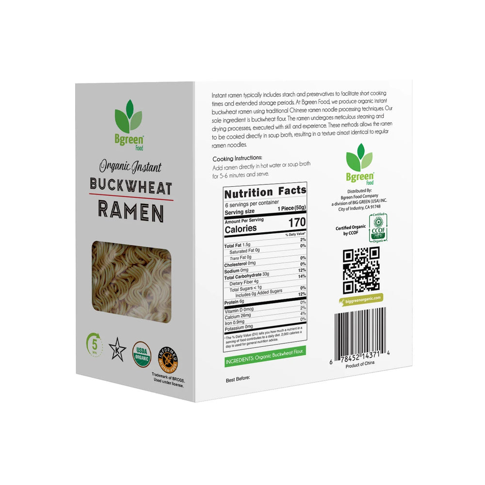 
                  
                    【Bgreen Food】Organic Instant Buckwheat Ramen - USDA Certificated - Gluten Free
                  
                