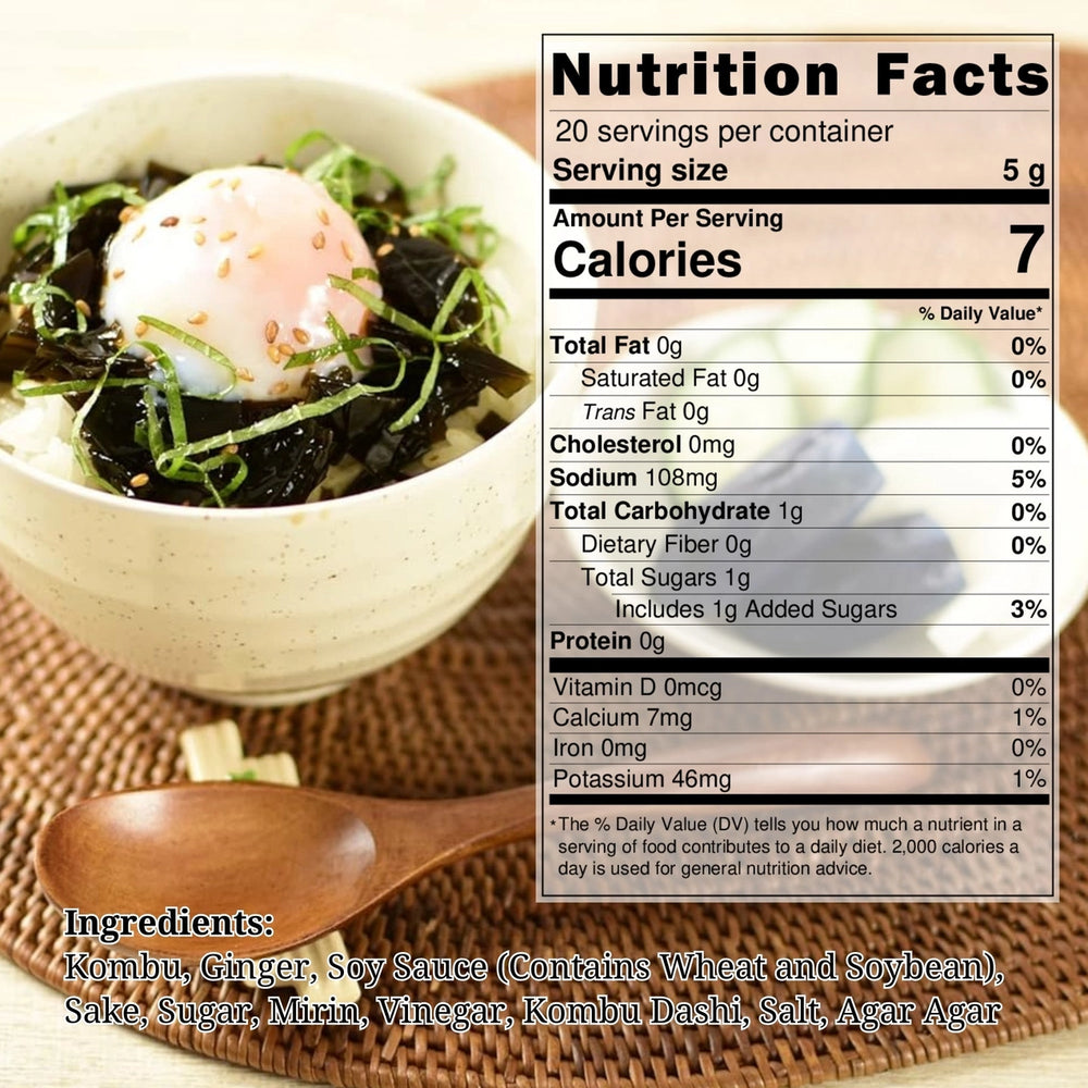 
                  
                    【SUI of Tokyo】Hokkaido Kombu With Ginger - nutrition facts
                  
                